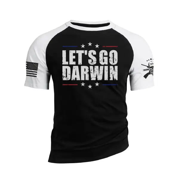 LETS GO DARWIN RAGLAN GRAPHIC TEE