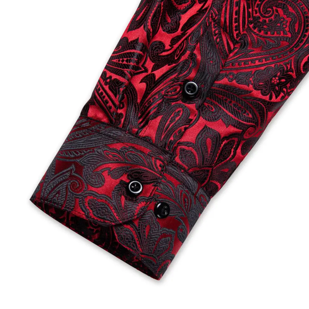 Paisley Long Sleeve Slim Fit Dress Shirt