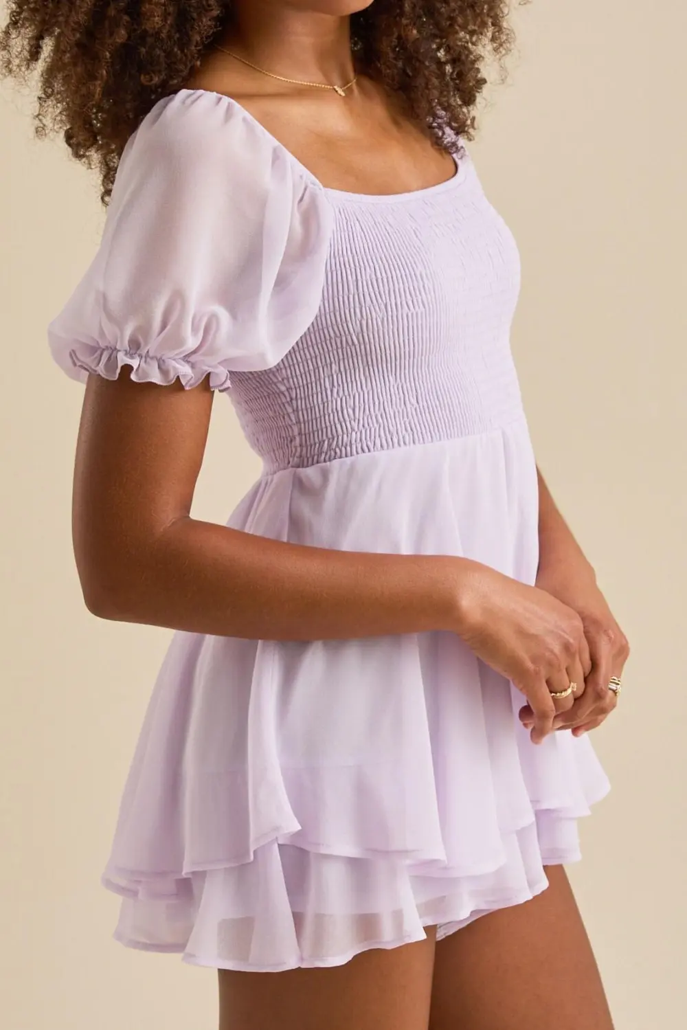 Lilac Smocked Romper