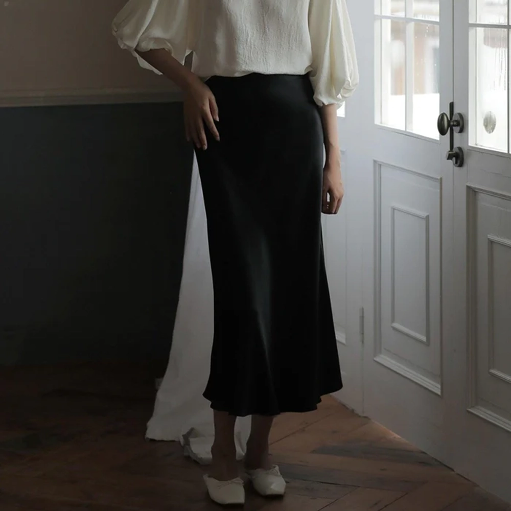 Love Satin Midi Skirt