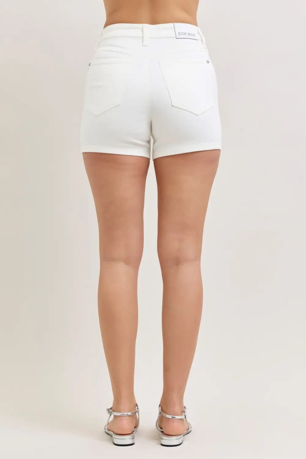 Full Size High-Waisted Slim Short Plus Size
