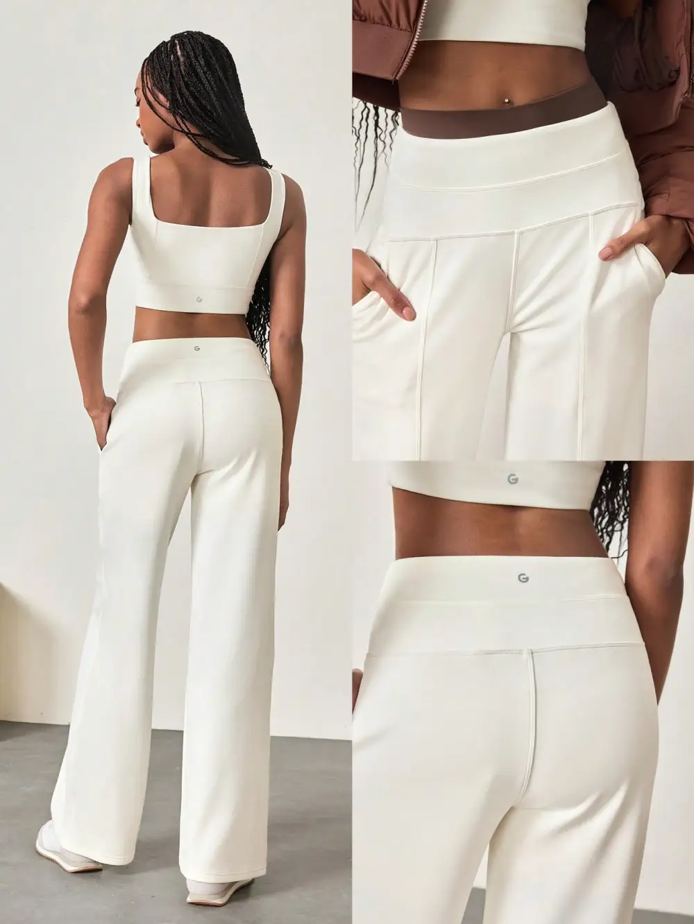 Soft And Comfortable Crewneck Sweatshirt Wide-Leg Pants Set