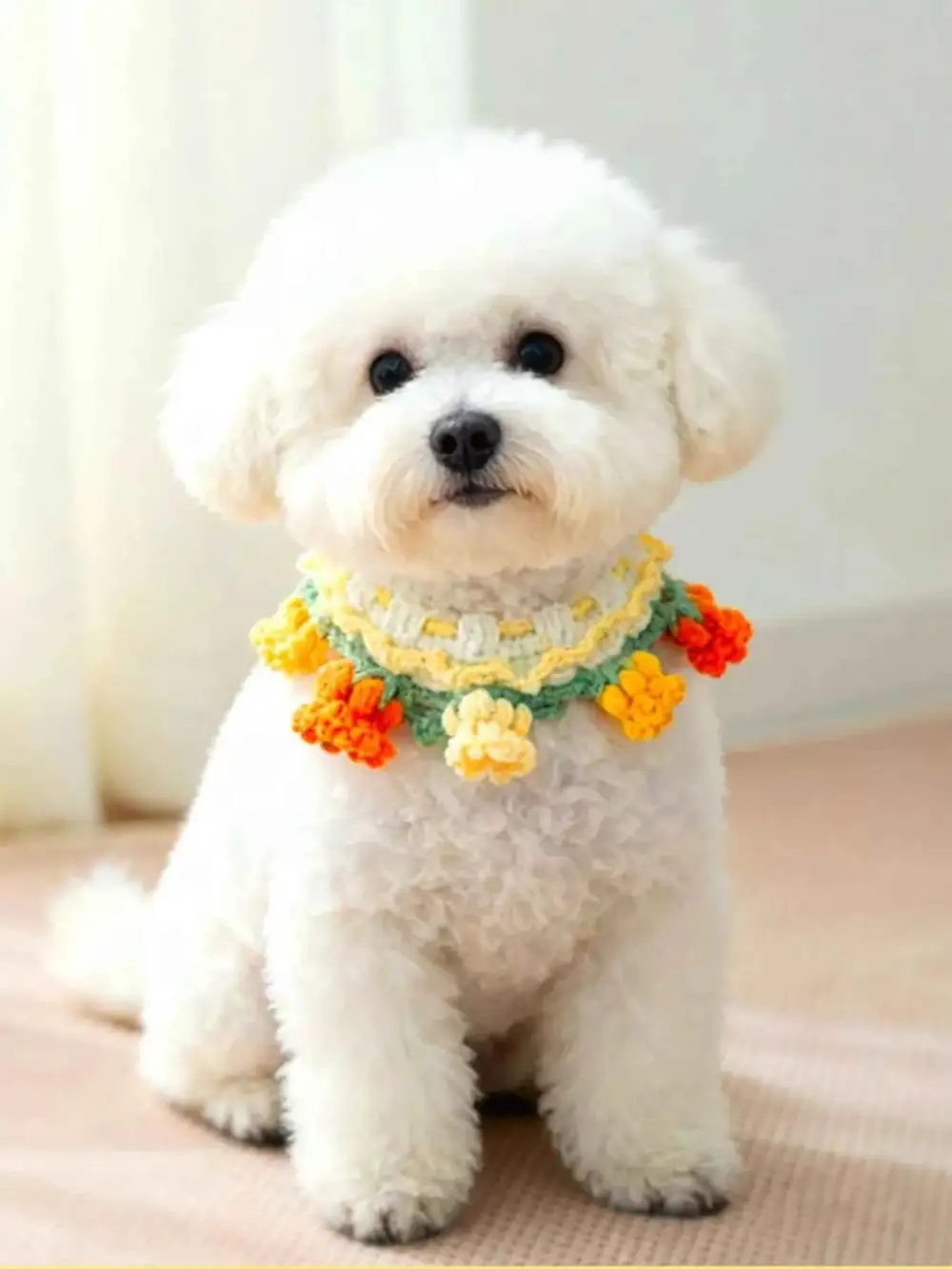 Handmade Crochet Floral Scarf