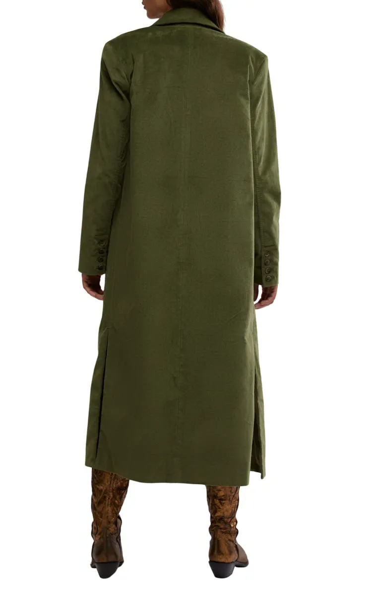 Casual Style Velvet Duster