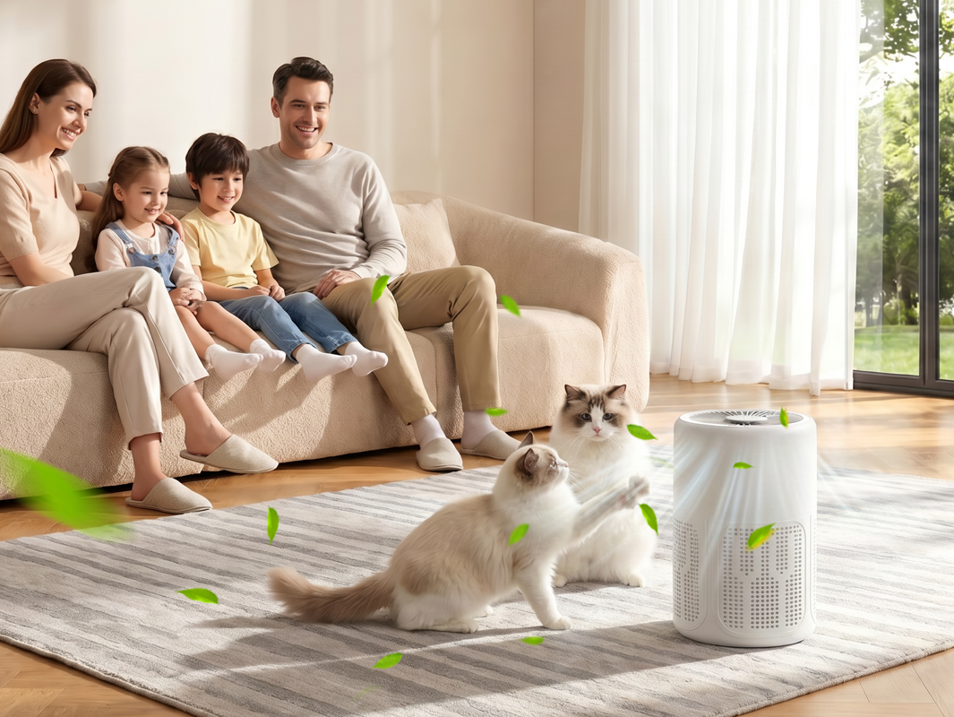 Compact purifier in a relaxed family living space