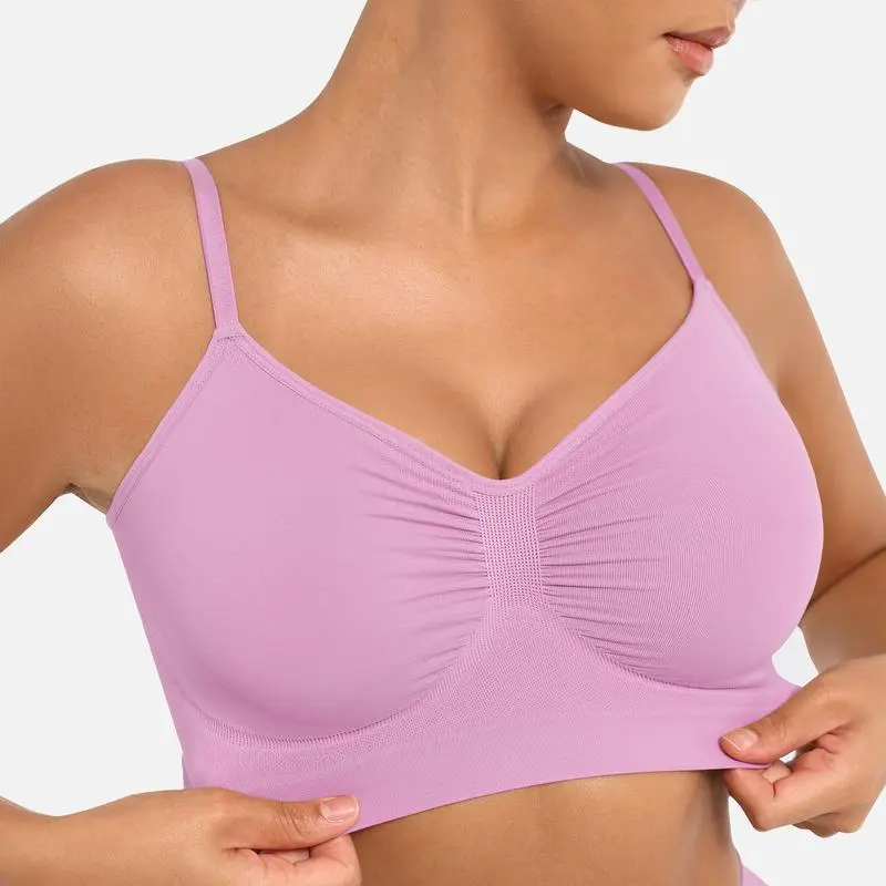 Women's Wireless Sculpt Bra Comfort Bralettes No Underwire Unlined Cami Bra