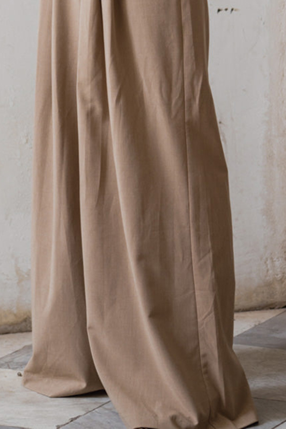 Tan Wide Leg Trouser