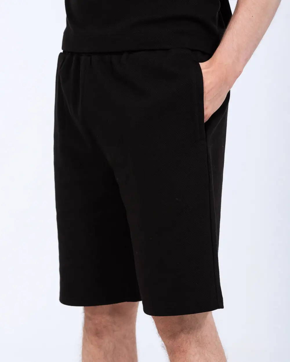 Refined Textured Drawstring Shorts