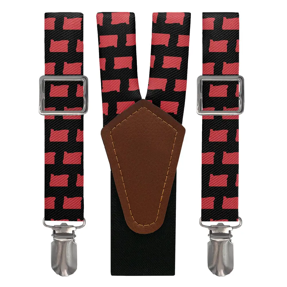 Silhouette Contour Motif Suspenders