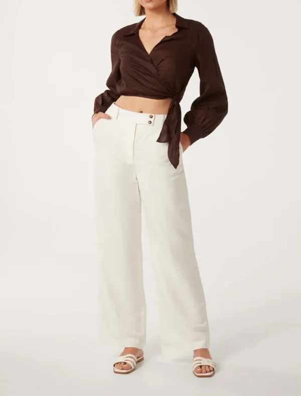 Button-Tab Pants