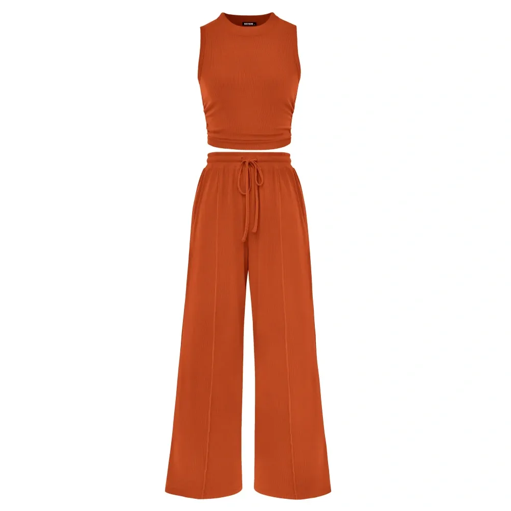 Women's 2-Piece Ribbed Knit Lounge Set