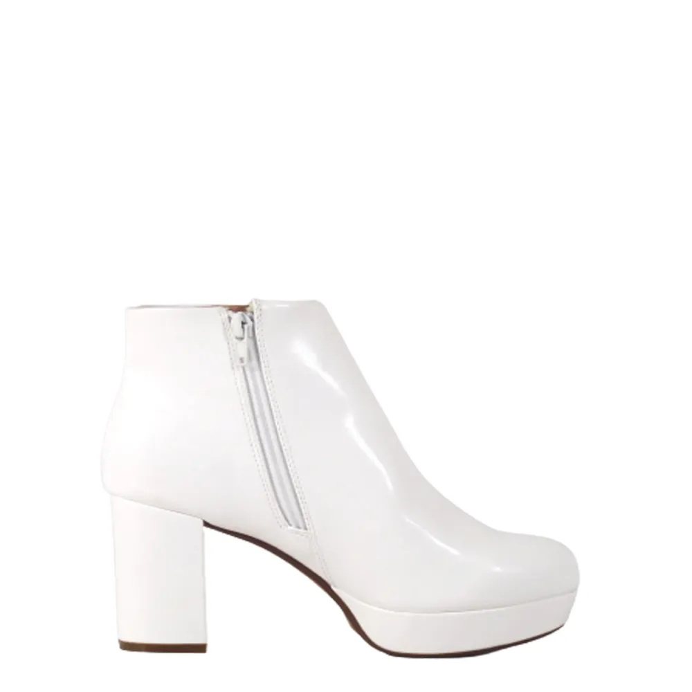 Retro Platform Heel Ankle Boots