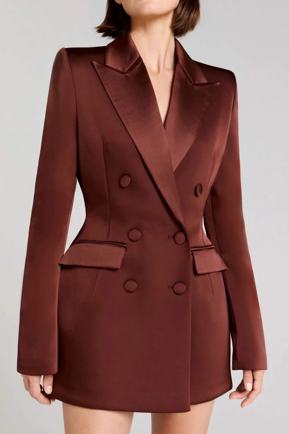 Modern Double Breasted Blazer Exquisite Mini Dress