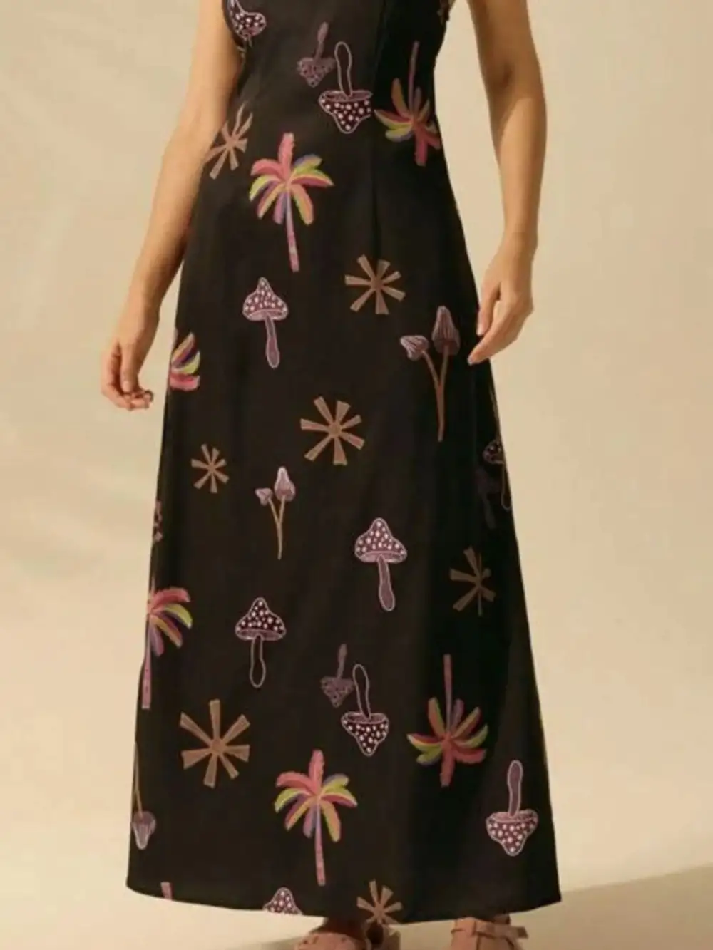 Sleeveless Printed Maxi Dress