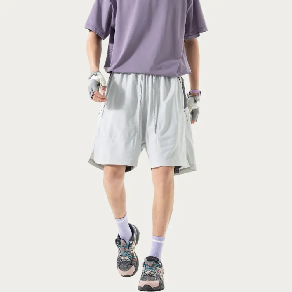 Relaxed Drawstring Side-Pocket Lightweight Men's Athletic Shorts