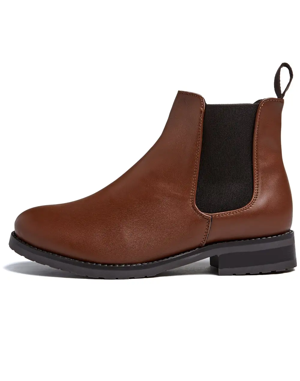 Women's Streamlined Casual Water Resistant Vegan Leather Chelsea Boots