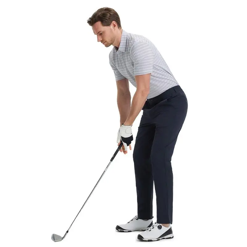 Mens Golf Pants 5 Pockets Lightweight - Dry Fit Water-Resistant Stretch Dress Work
