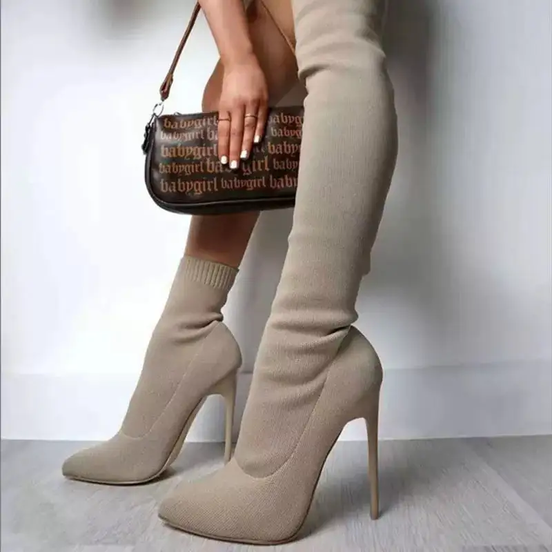 Modern Point Toe Stiletto Boots