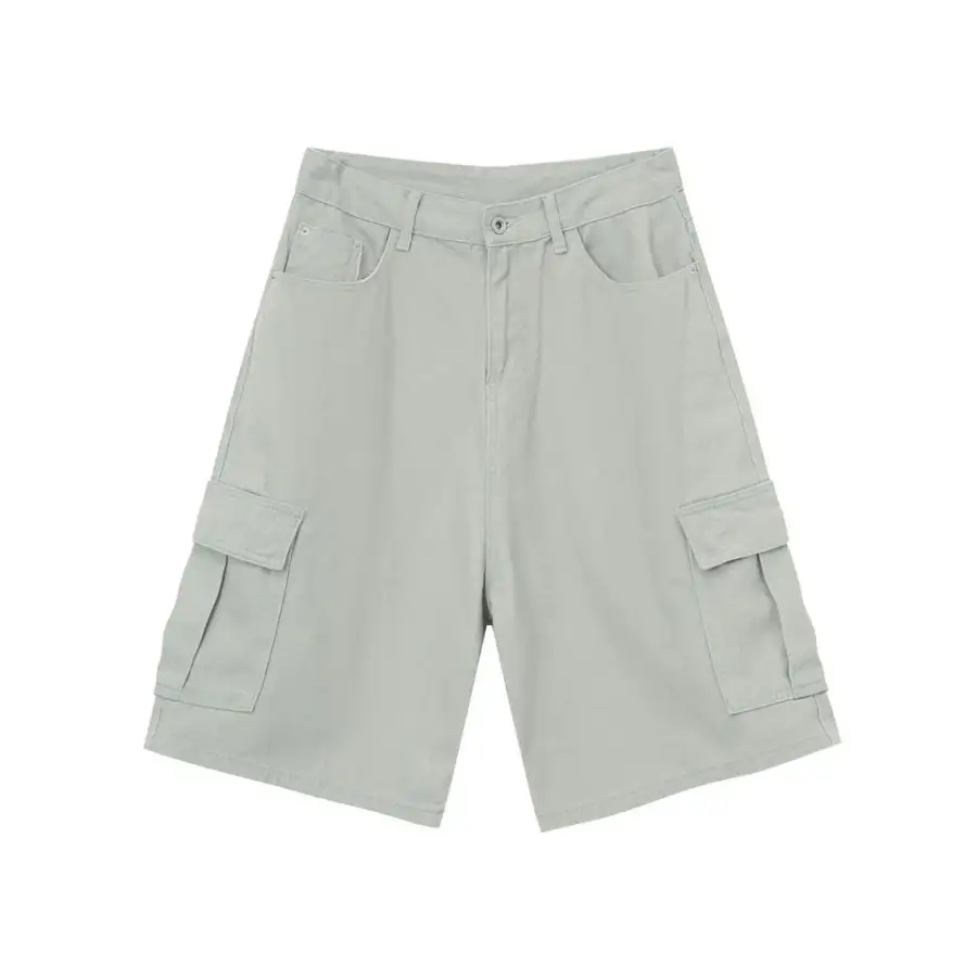 Men's Mid Rise Denim Shorts with Cargo Pockets