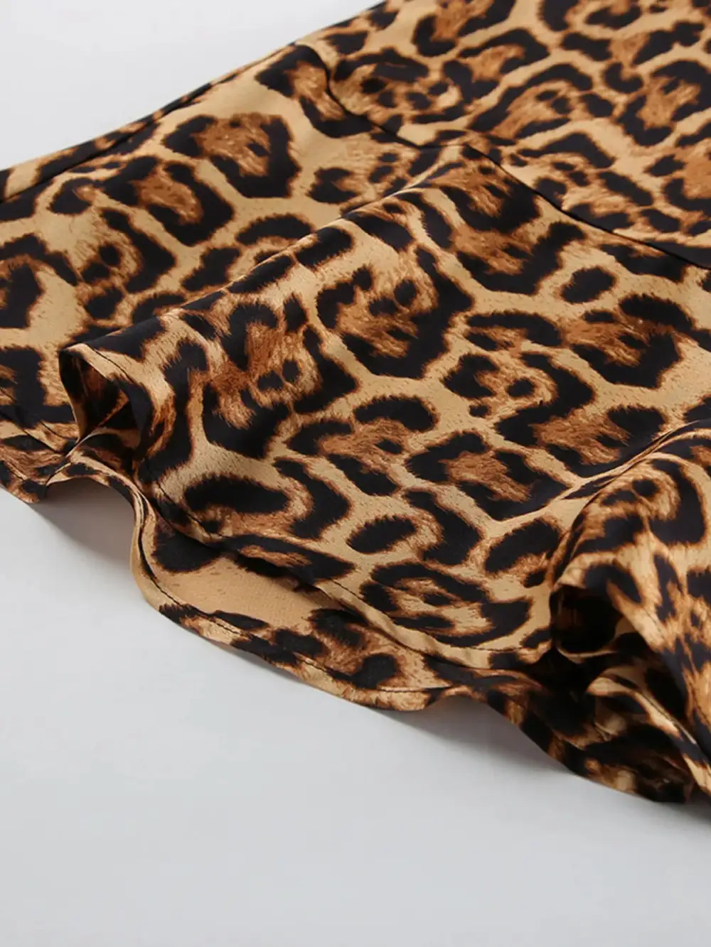 Natural Printed Leopard Skirt