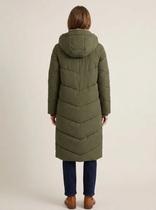 Heritage Quilted Long Hooded Coat