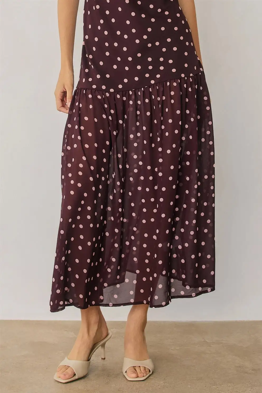 Polka Dot Drop Waist Dress