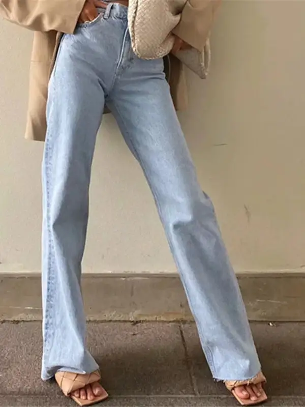 Fluid Polished Denim Jeans