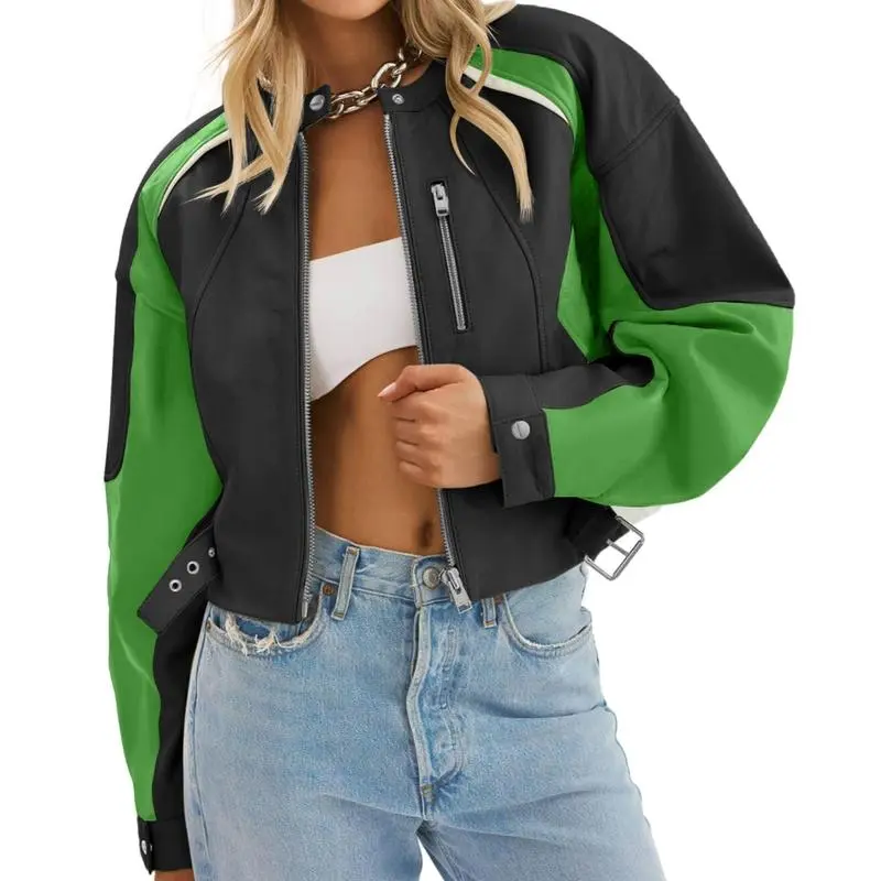 Women’s Faux Leather Bomber Jacket – Bold Style. Modern Edge. Everyday Confidence. 🔥 Limited-Time Offer – 40% OFF!
