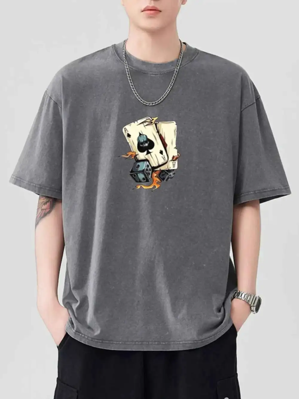 Graphic Round Neck Short Sleeve T-Shirt