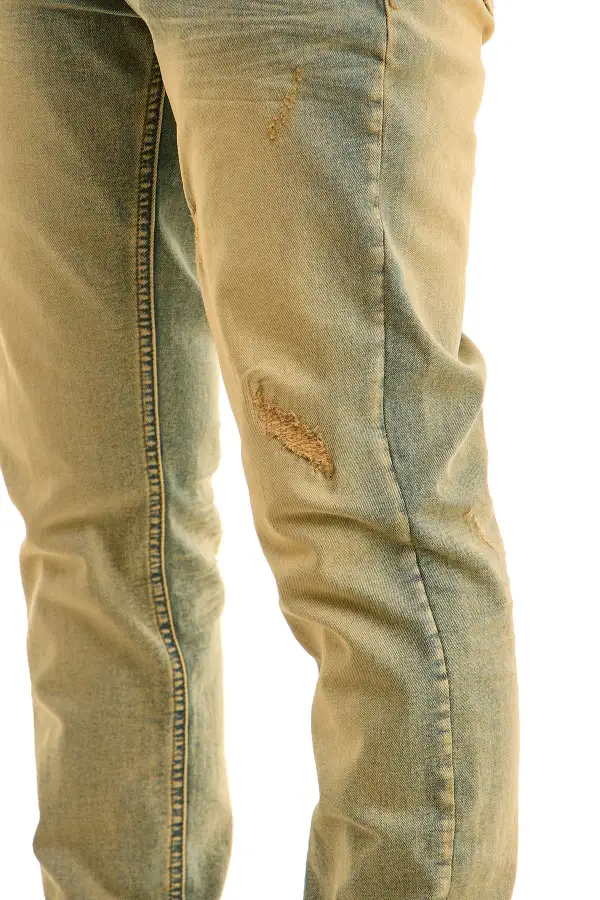 Men's Modern Skinny Distressed Stretch Jeans