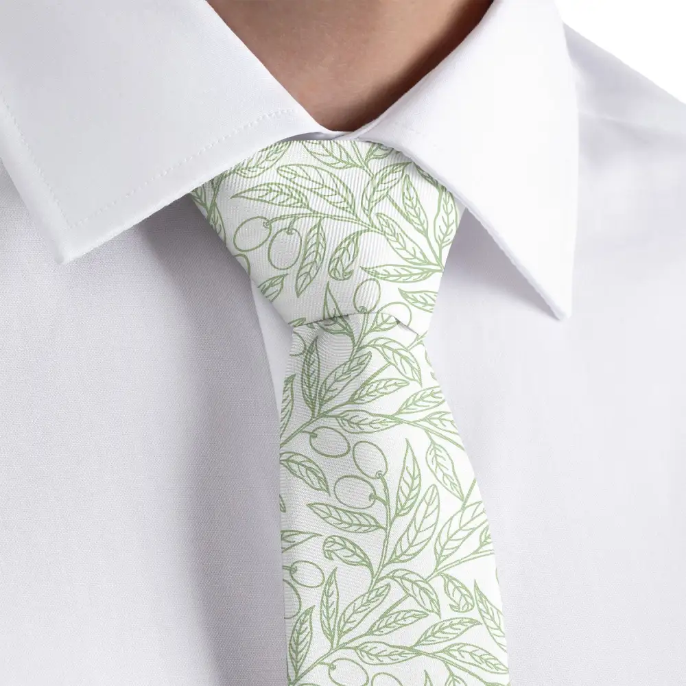 Botanical Branch Pattern Necktie