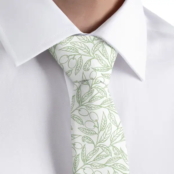 Botanical Branch Pattern Necktie