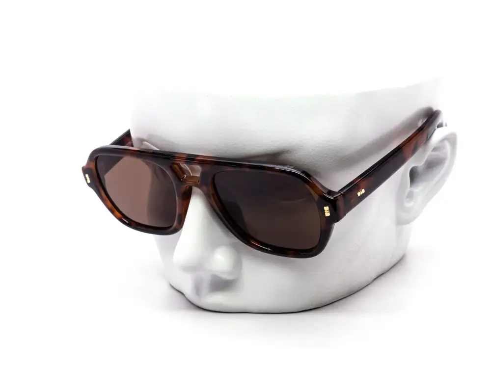 12-Pack Tortoise Chunky Metal Aviator Sunglasses