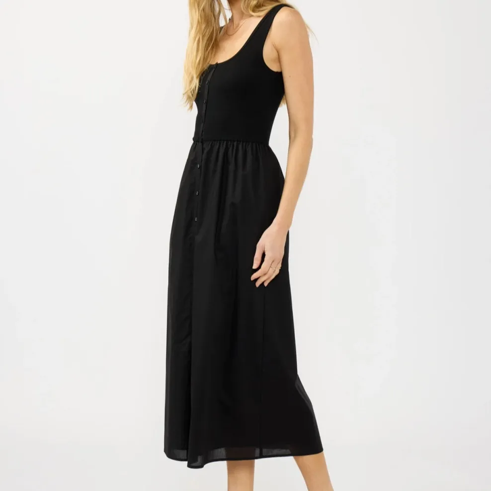 Button Front Tank Dress
