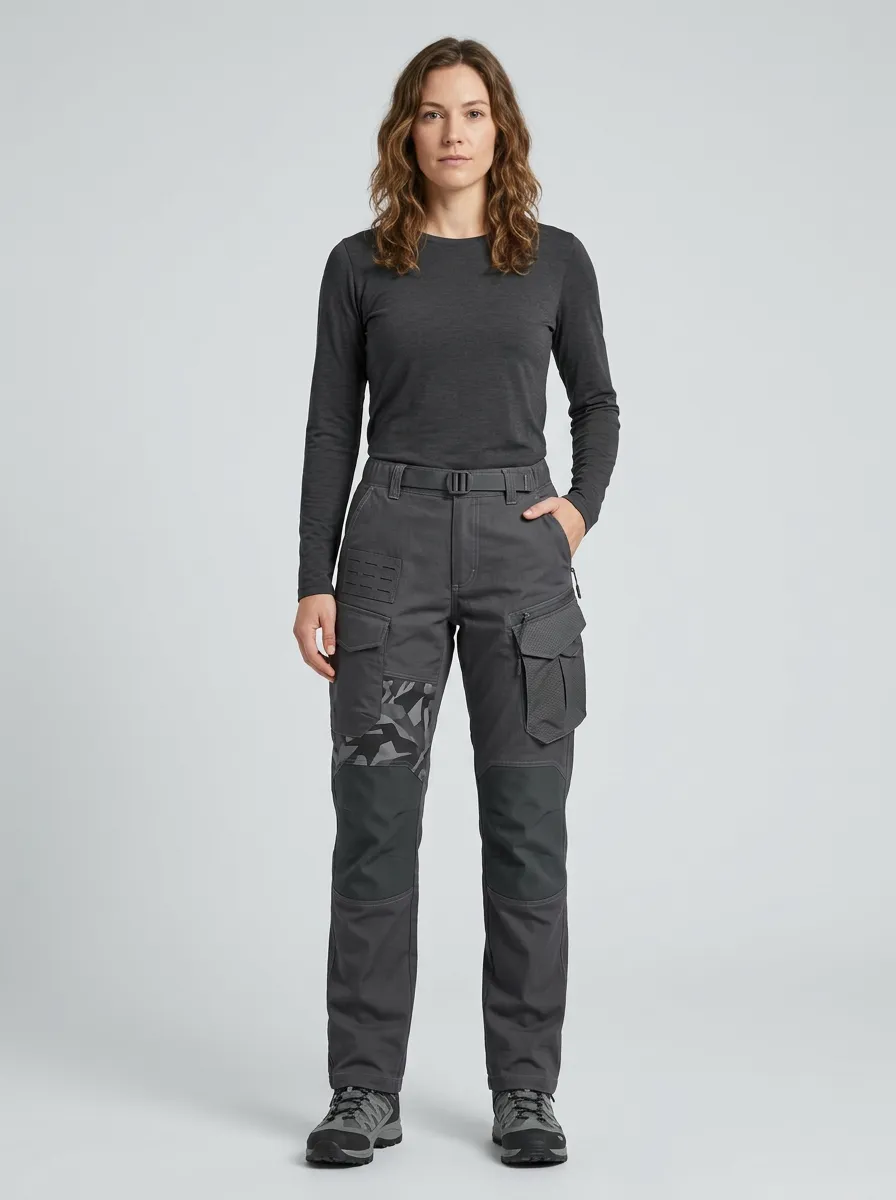 Unisex Camo Patch Tactical Work Pants