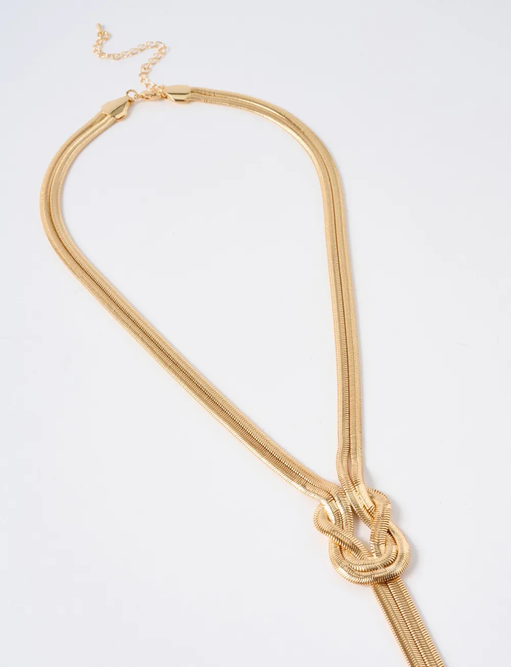 Creative Thick Snake Pattern Long Tassel Necklace