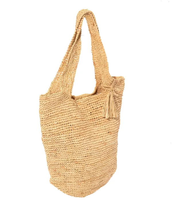 Vacation Essential Raffia Packable Tote Bag