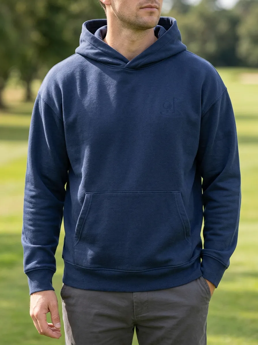 Practice Golf-Ball Flag-Motif Golf Casual Hoodie