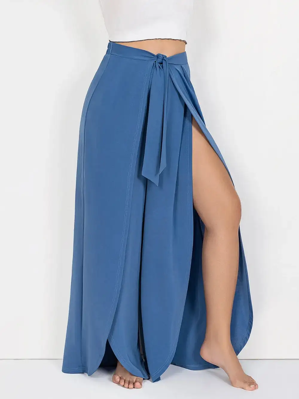 Tailored Tie Waist Tie Detail Pants