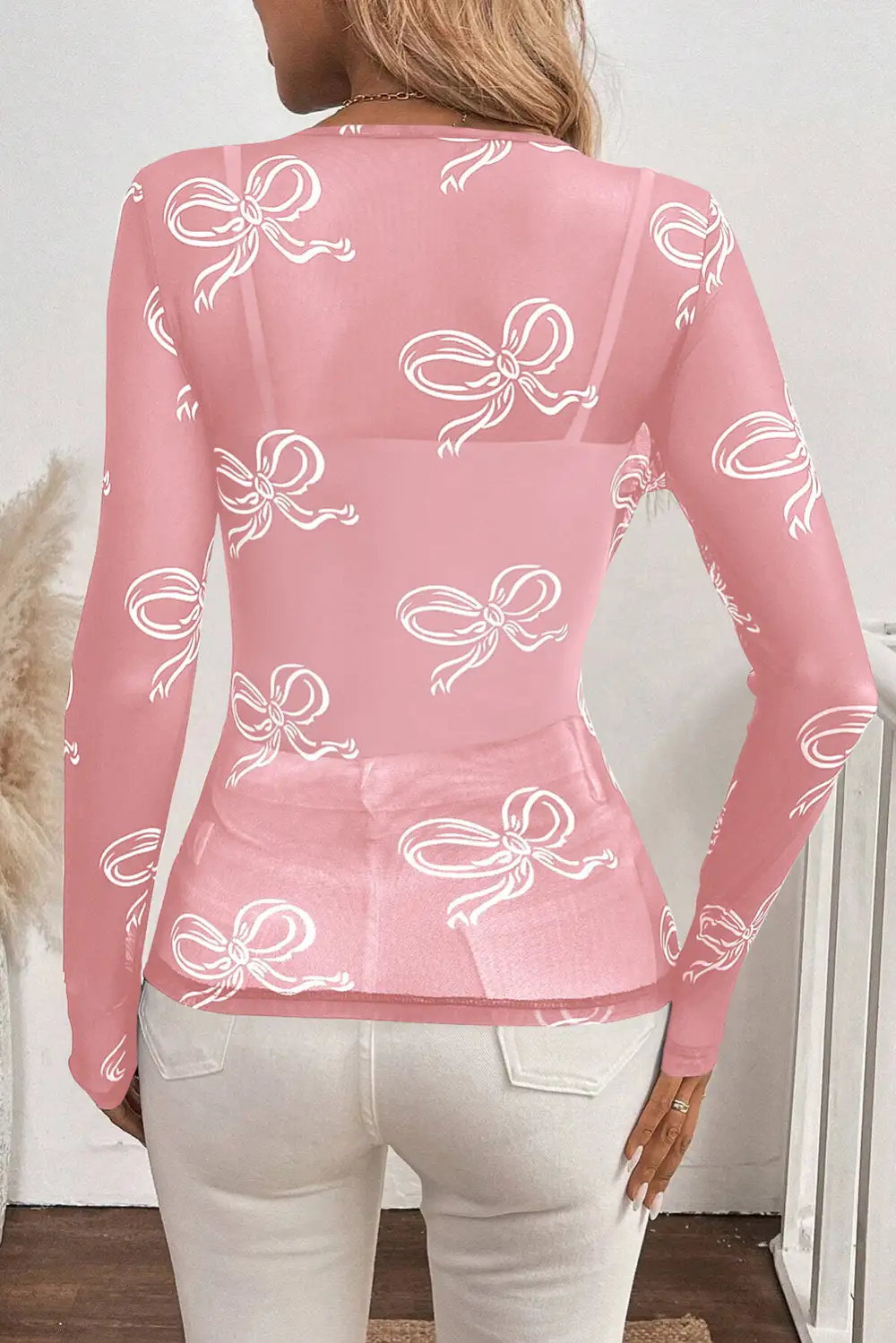 Mesh Long Sleeve Top