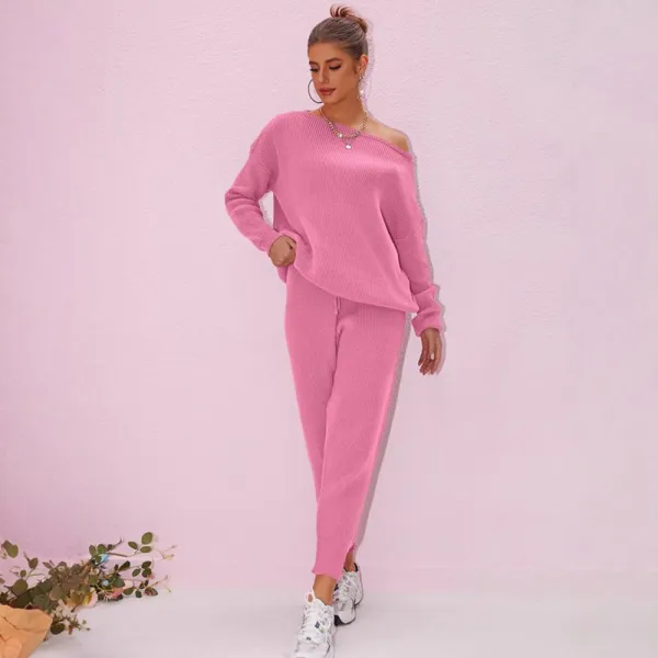 Women's Knit Set Oversized Sweater & Lounge Pants Matching Sets