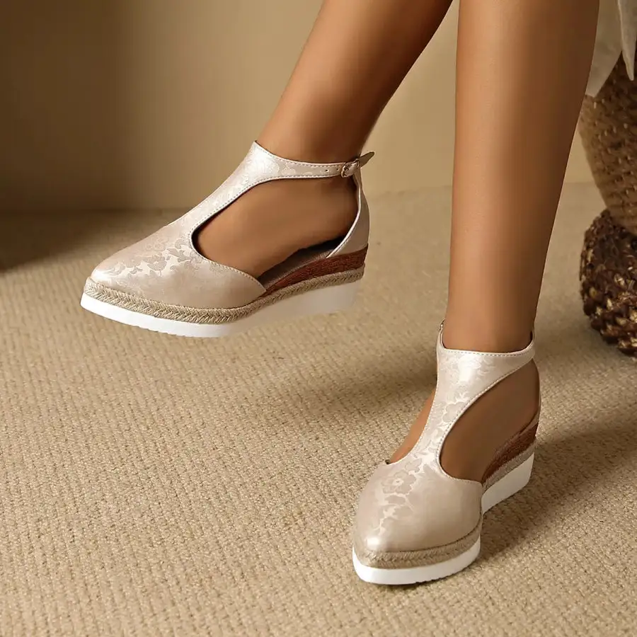 Classic Point Toe Wedge Sandals