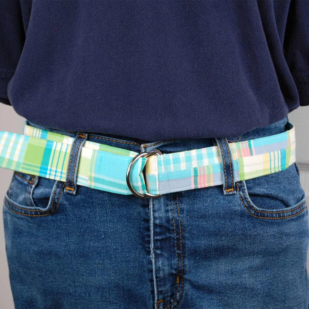 Classic Plaid D-Ring Cotton Belt