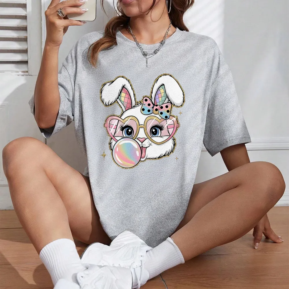 Easter Cute Bunny Blowing Bubbles Tee