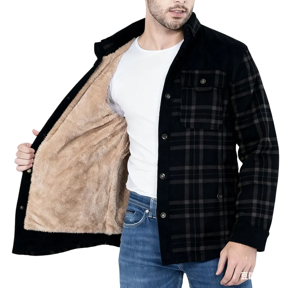 🔥 Men’s Plaid Flannel Autumn and Winter Warm Jacket – Classic Style. Cozy Warmth. 💥 Limited-Time Offer — 50% OFF This Week Only!