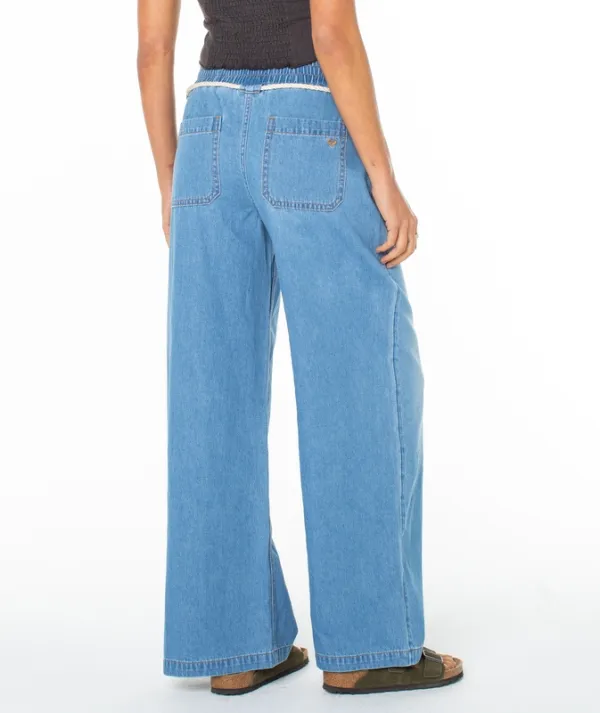 Clean Soft Denim Wide Leg Pants