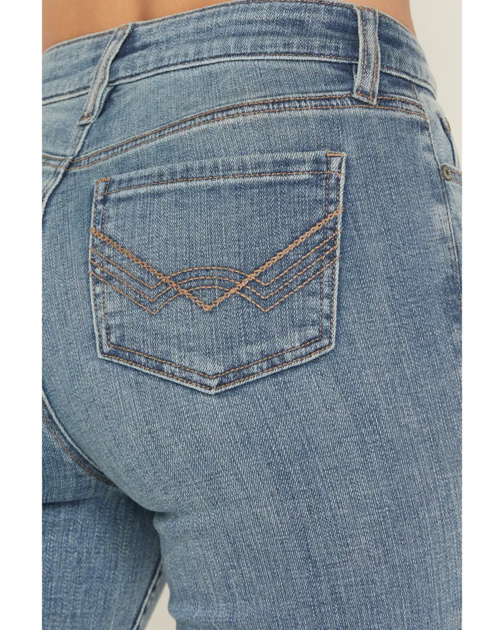 High Rise Bootcut Stretch Denim Lace Up Jeans