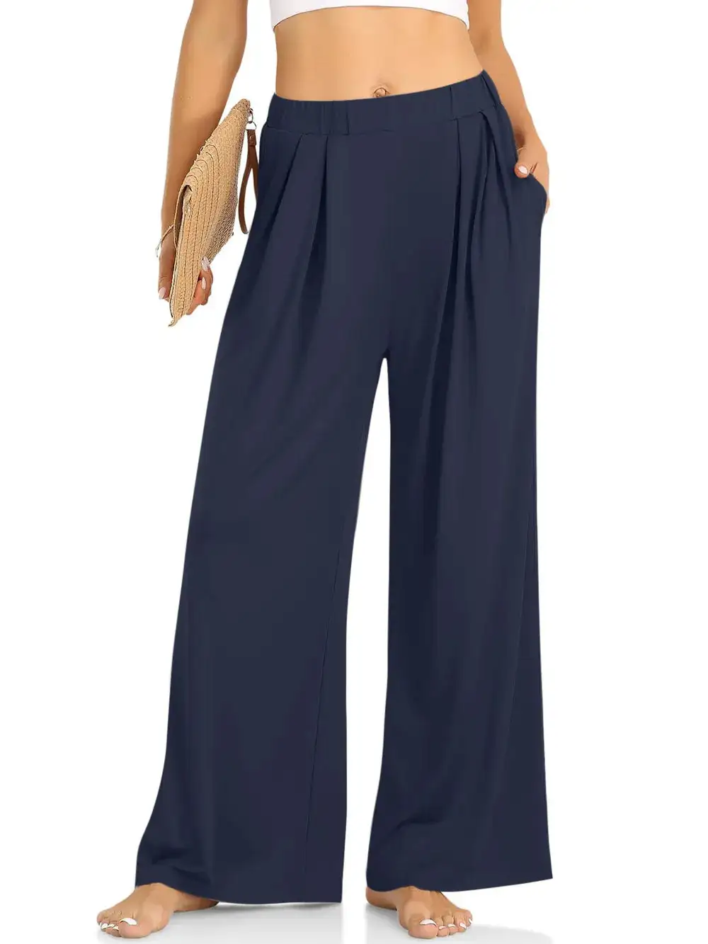Clean High Waist Wide Leg Pants