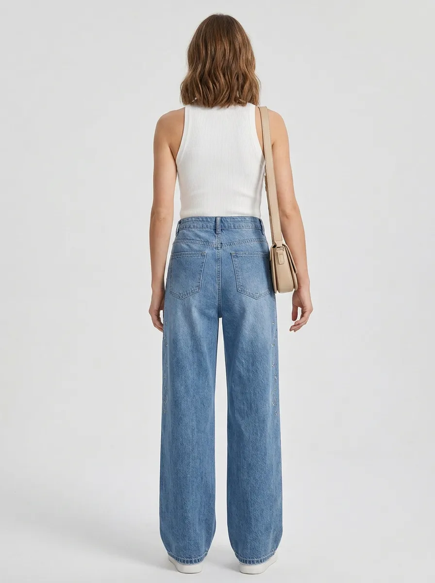 Women's Wide Leg Denim Jeans