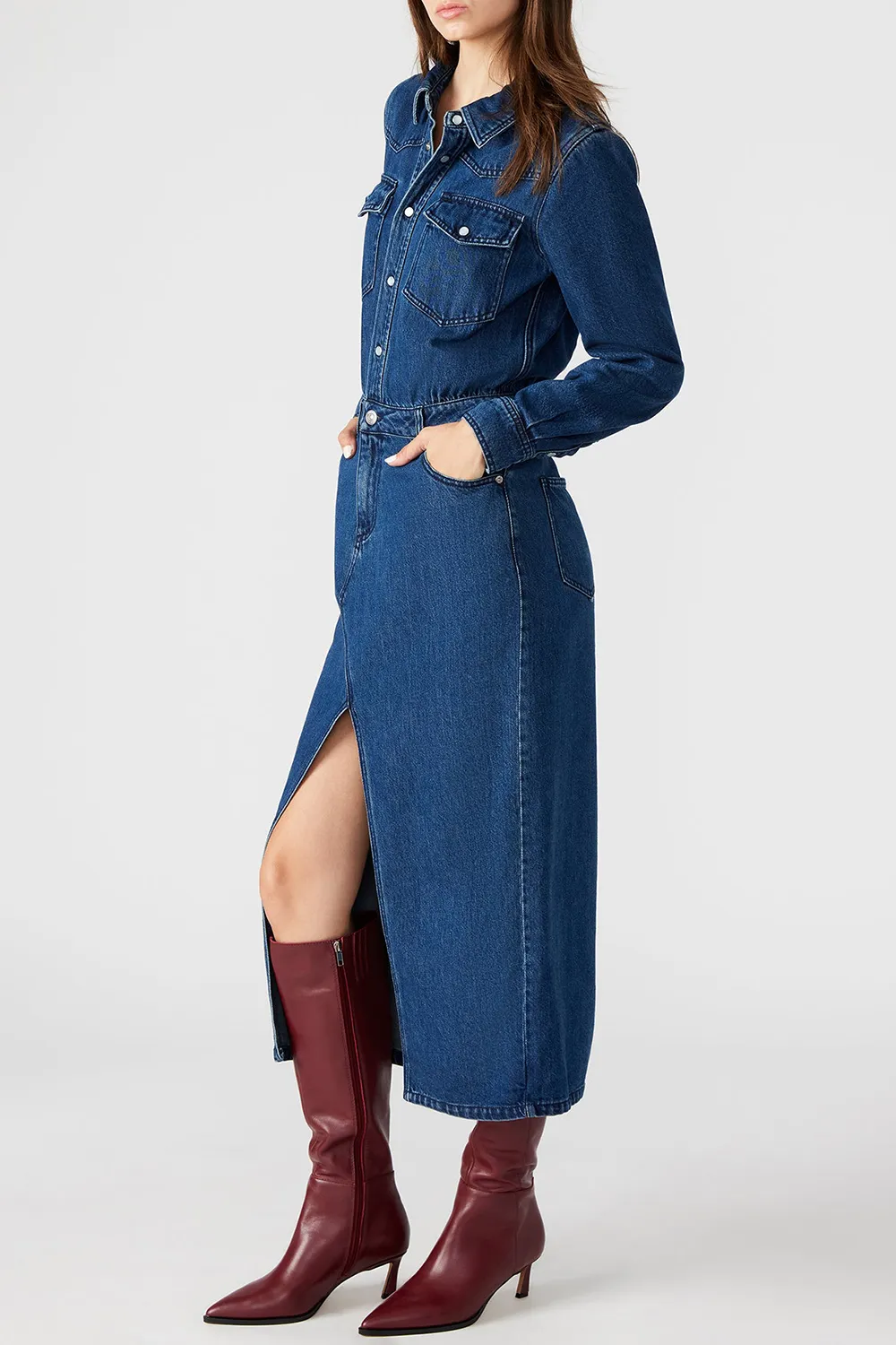 DENIM MAXI DRESS